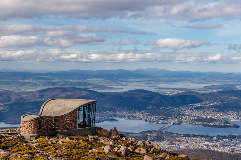 Hobart, Tasmania from the Mount Wellington Lookout Hobart, Tasmania from the Mount Wellington Lookout